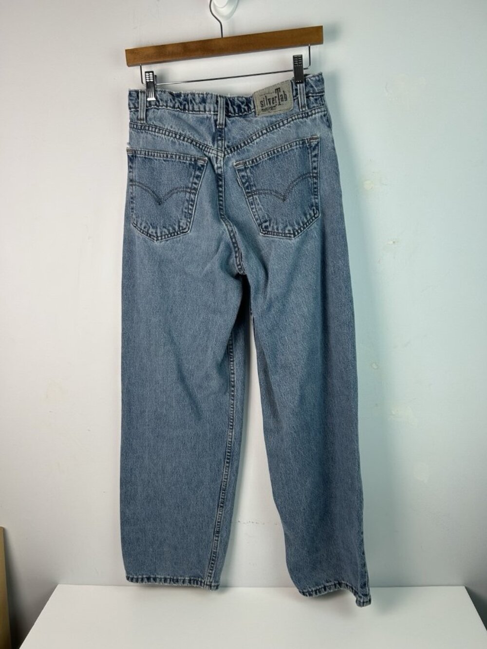 Vintage Levi's SilverTab Baggy Jeans 30x30 90s Made in USA Button Fly